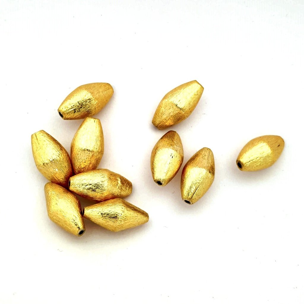 Golden Drum Brass Brushed Metal Beads