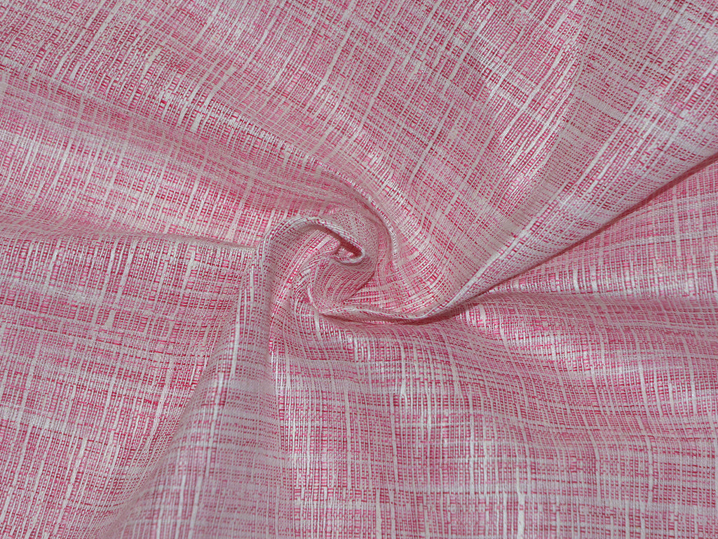 Light Pink Dual Shade Plain Loose Weave Cotton Linen Fabric