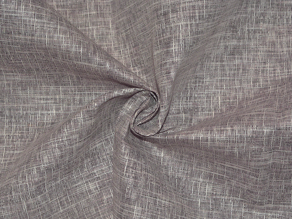 Gray Dual Shade Plain Loose Weave Cotton Linen Fabric