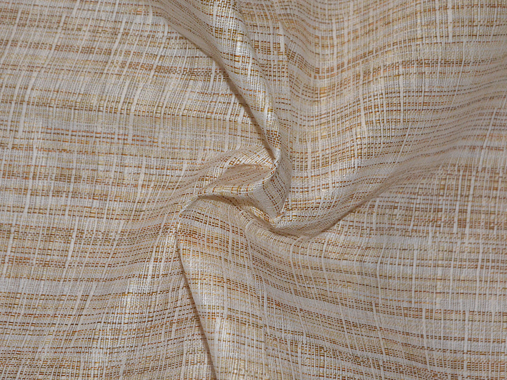 Mustard Yellow Dual Shade Plain Loose Weave Cotton Linen Fabric