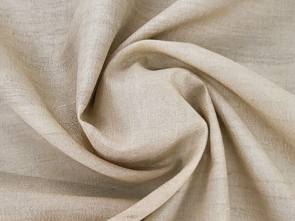 Handwoven Pure Natural Colour Tussar x Ghicha Silk Fabric