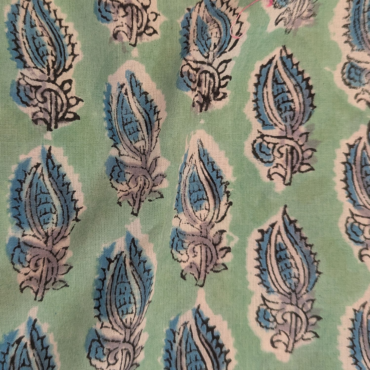 Precut Paisley Motifs Cotton Block Print Fabric
