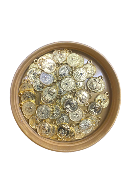 Coin Gold Plastic Pearl Beads