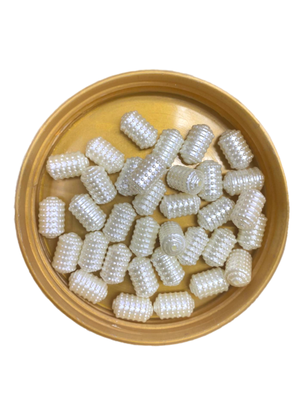 White Cylinder Plastic Pearl