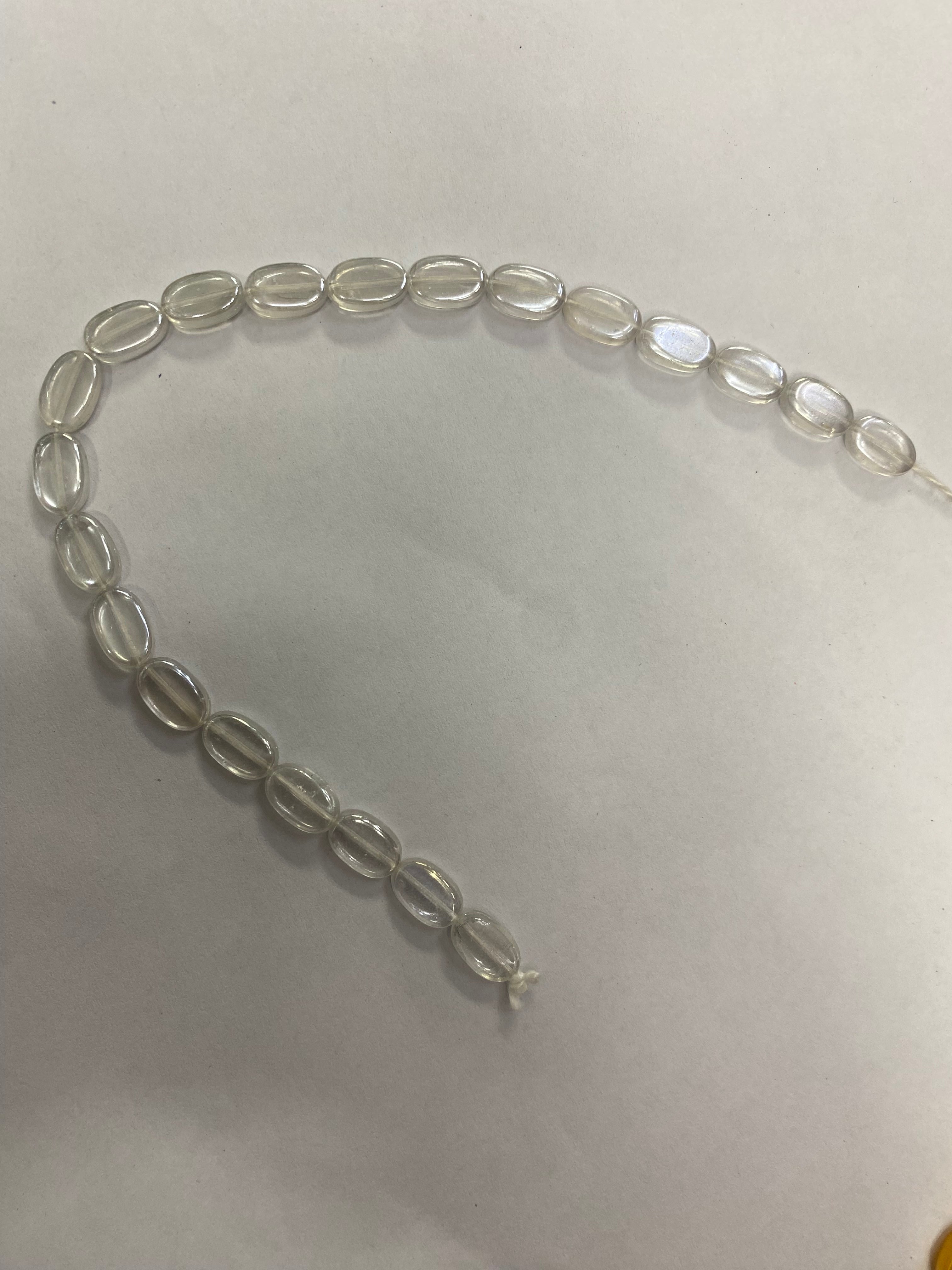 White Trans Plastic Beads