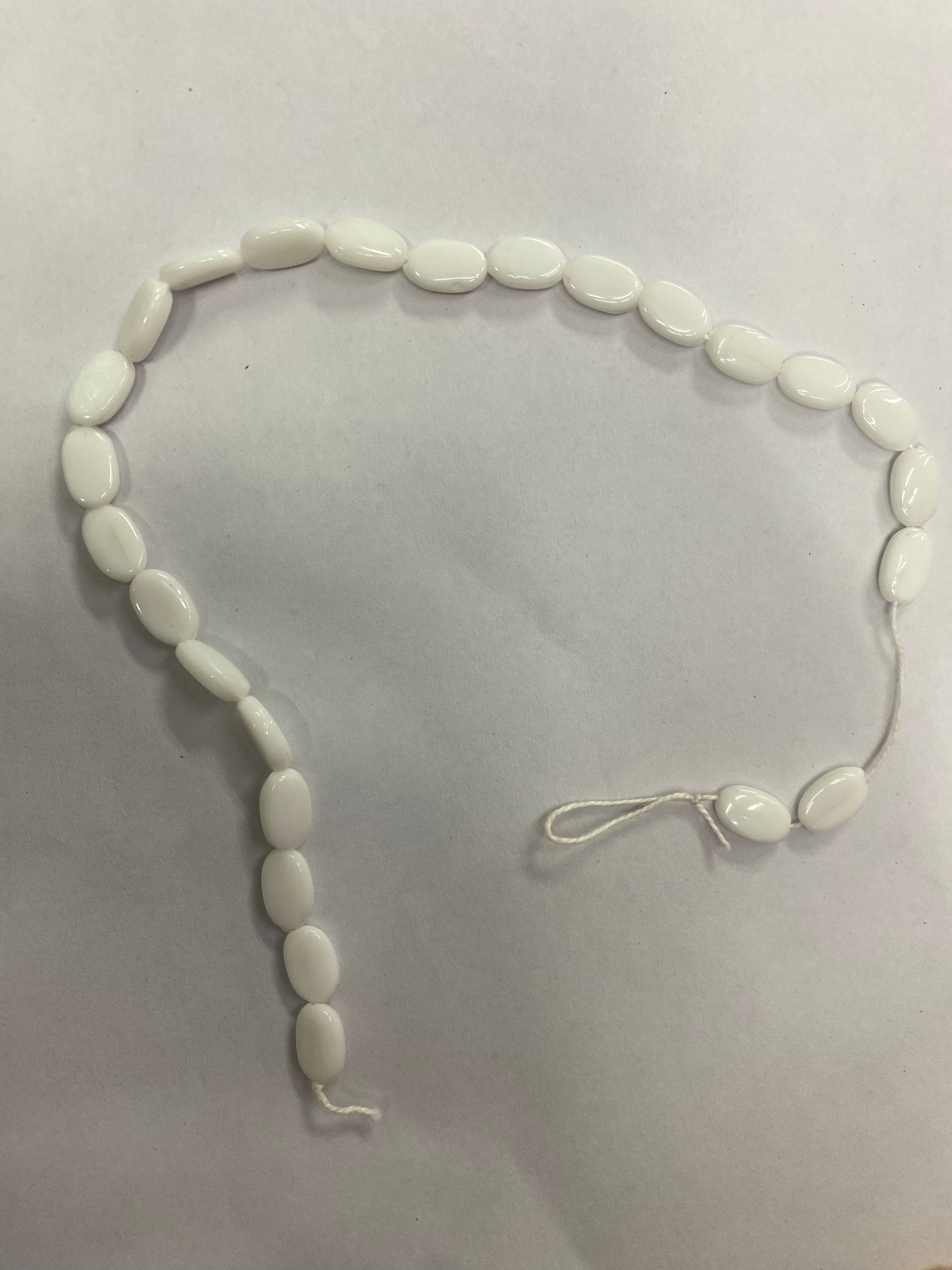 White Opal Plastic Beads