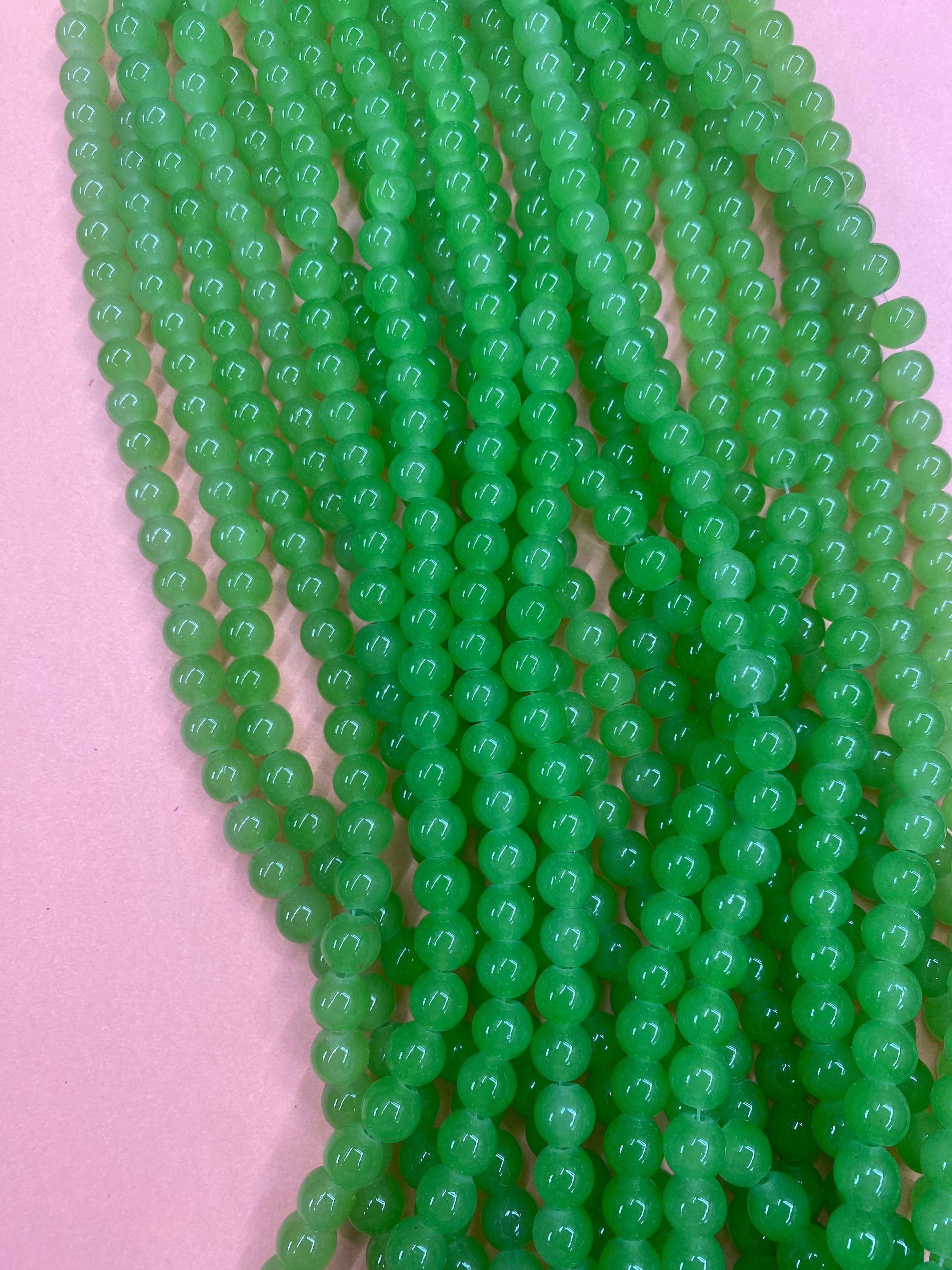 Green Plastic Pearl Beads