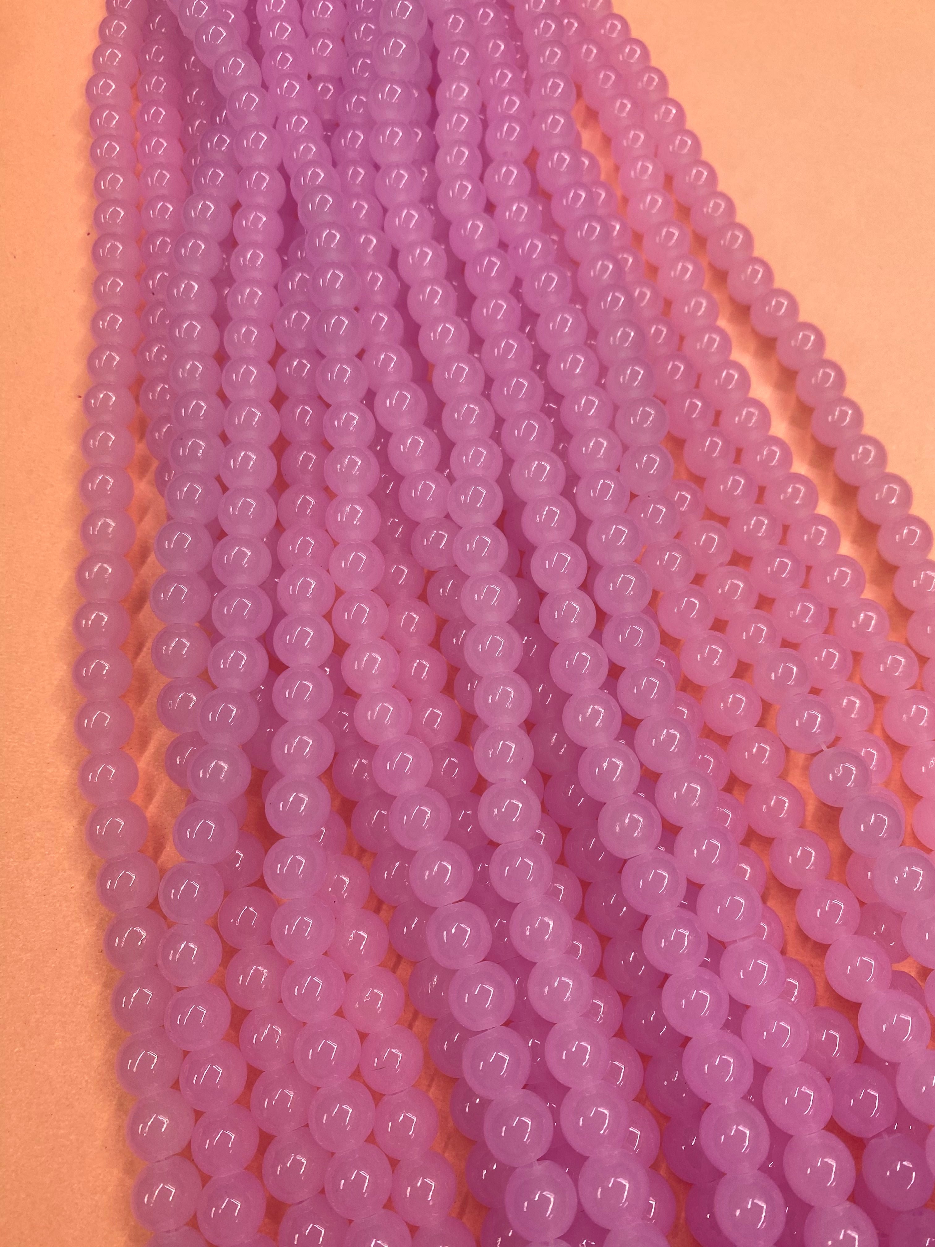 Purple Plastic Pearl Beads
