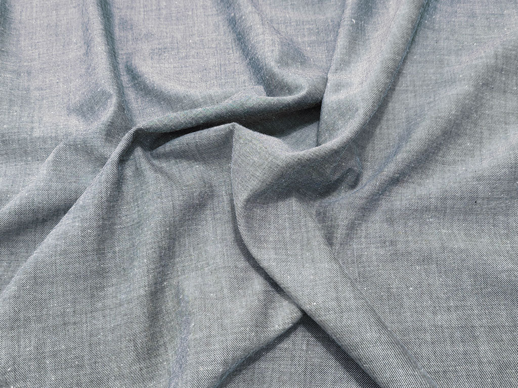 Handwoven Twill Cotton Khadi Chambray Gray for Garments
